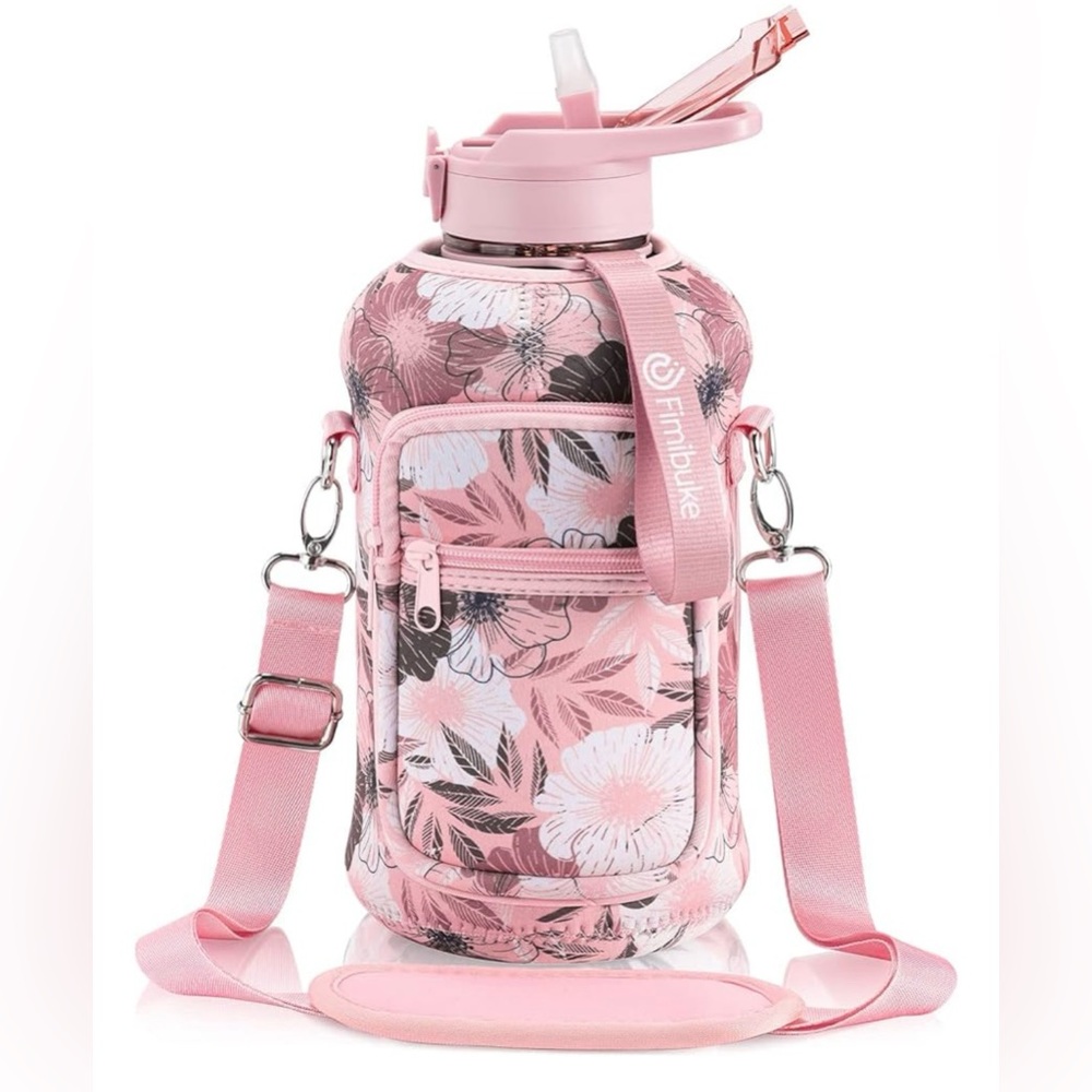 Fimibuke Half Gallon Water Bottle with Sleeve 64 OZ Water New w/out tags.